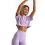 Dámske tričko Cropped Limitless Lavender - GymBeam S
