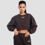 Dámska mikina Cropped Aura Tee Brown - GymBeam M