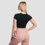 Dámske tričko Cropped Aura Black - GymBeam XL