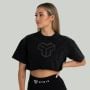Dámske tričko CropTop Washed Black - STRIX S