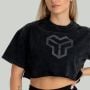 Dámske tričko CropTop Washed Black - STRIX S
