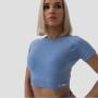 Dámske tričko FLO Crop-Top Blue - GymBeam L