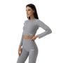 Dámske tričko FLO Ribbed Crop-Top Grey - GymBeam S
