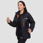 Dámska bunda Puffer Black/Orange - GymBeam M