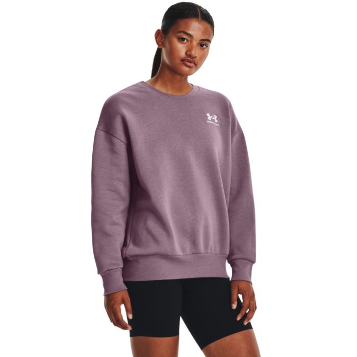 Women's Hoodie Essential Fleece OS Crew Purple - Under Armour 