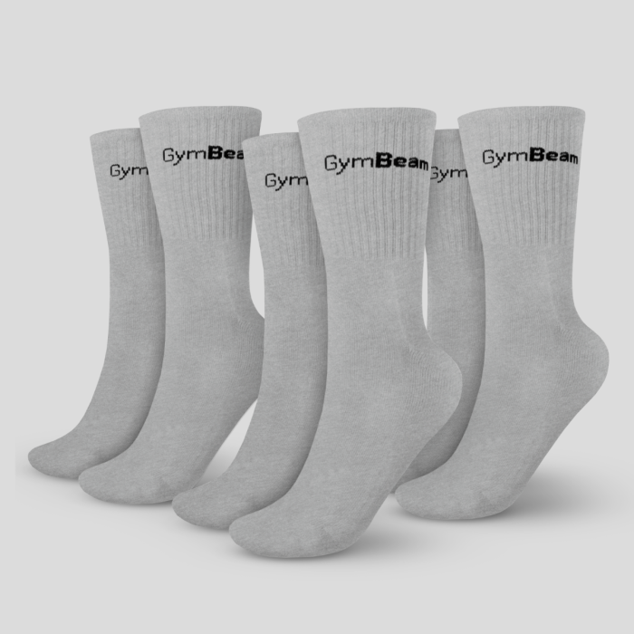 GymBeam Ponožky 3/4 Socks 3Pack Grey  L/XL