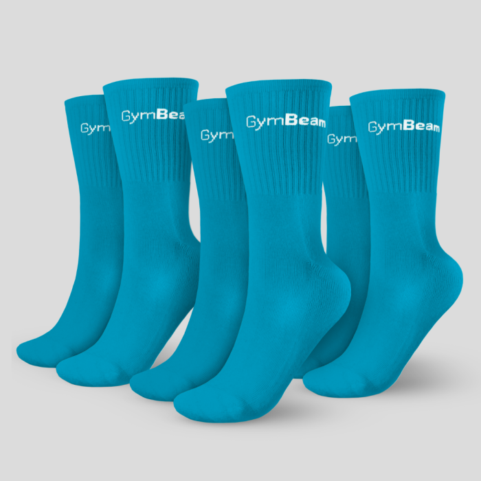 3/4 Socks 3Pack Aquamarine - GymBeam