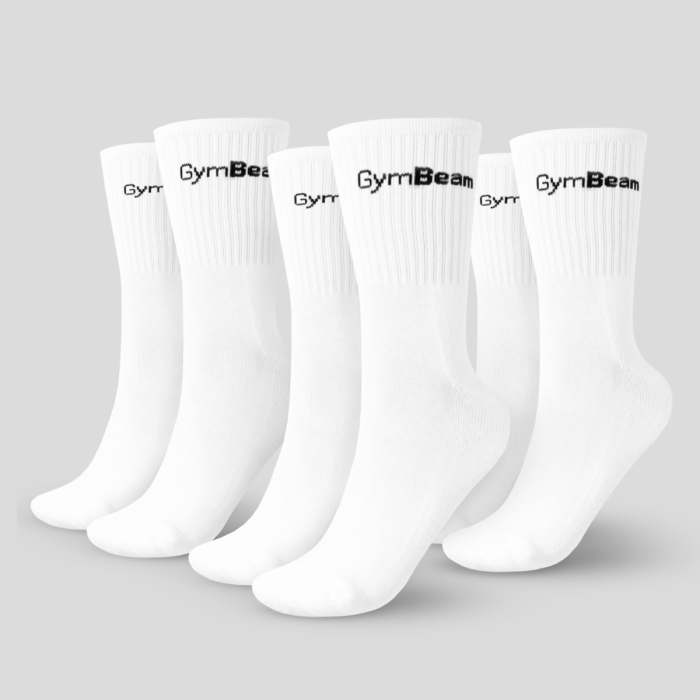 GymBeam Ponožky 3/4 Socks 3Pack White XL/XXL