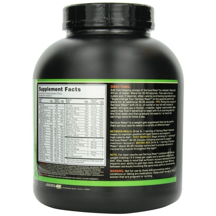 Serious Mass - Optimum Nutrition 5450 g - čokoláda