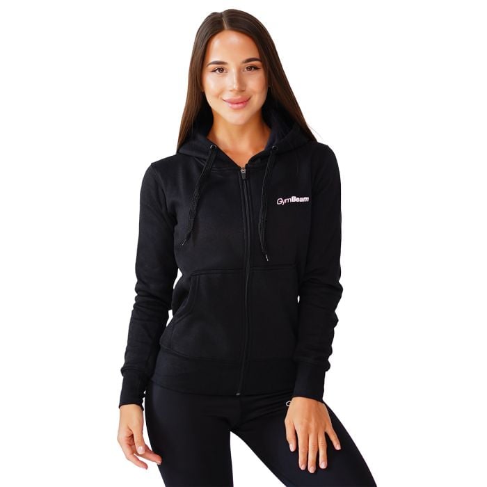 Dámska mikina Zipper Hoodie Black - GymBeam M