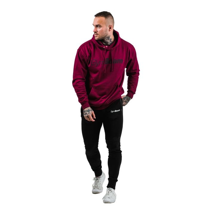 Mikina PRO Hoodie Burgundy - GymBeam L