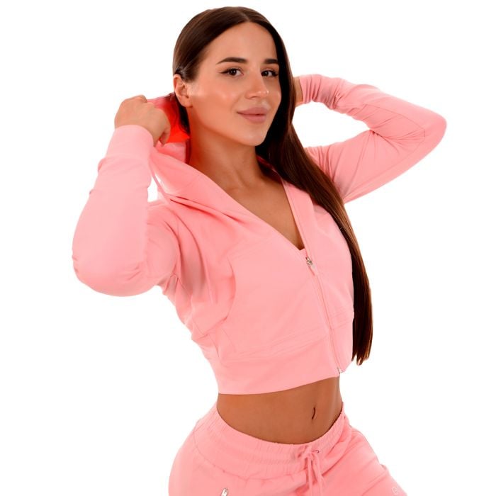 Dámska mikina Zip-up TRN pink - GymBeam S