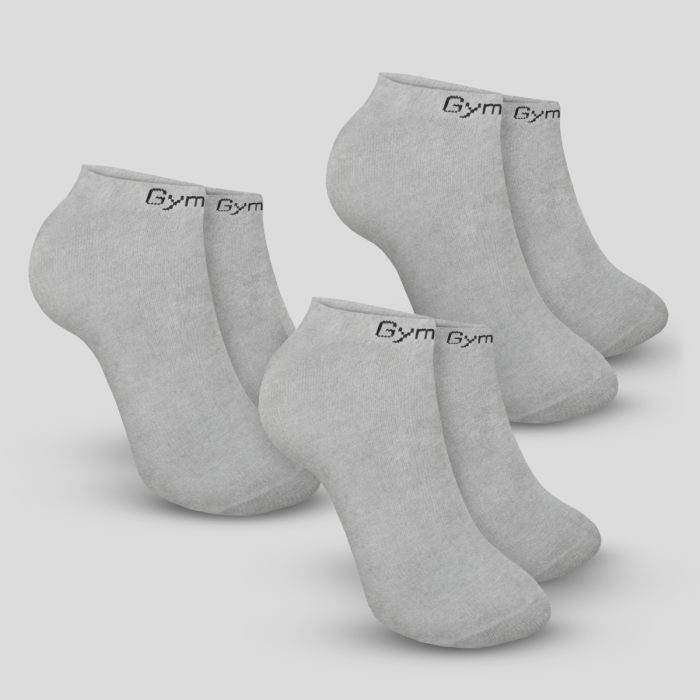 GymBeam Ponožky Ankle Socks 3Pack Grey XL/XXL