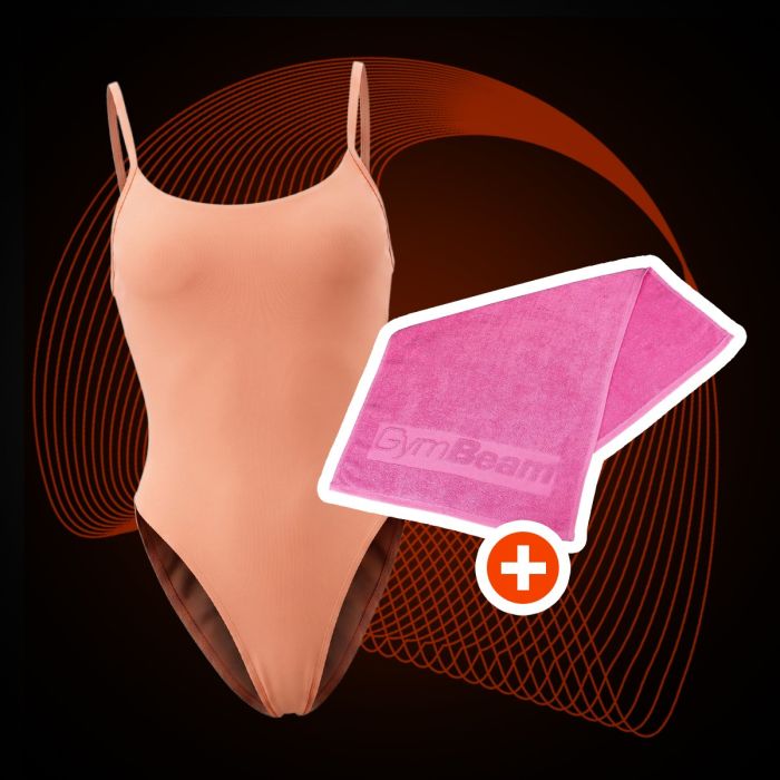 GymBeam Jednodielne plavky ARUBA Peach  MM