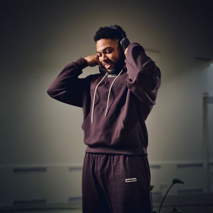 Mikina Aura Hoodie Tee Brown - GymBeam M