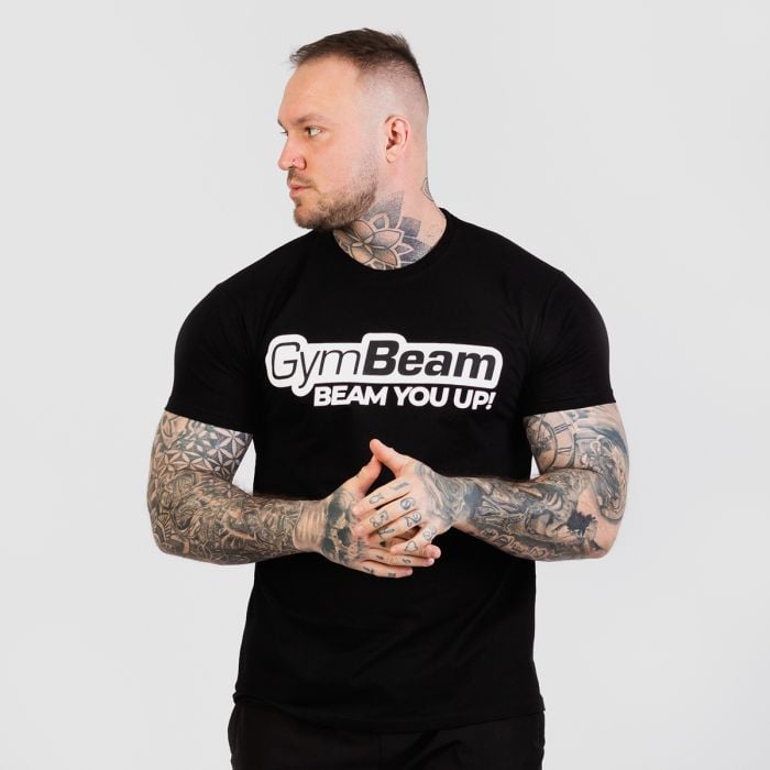 Tričko Beam Black - GymBeam