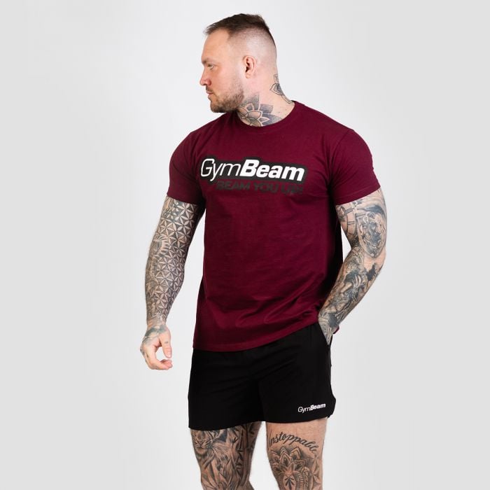 Tričko Beam Burgundy - GymBeam M