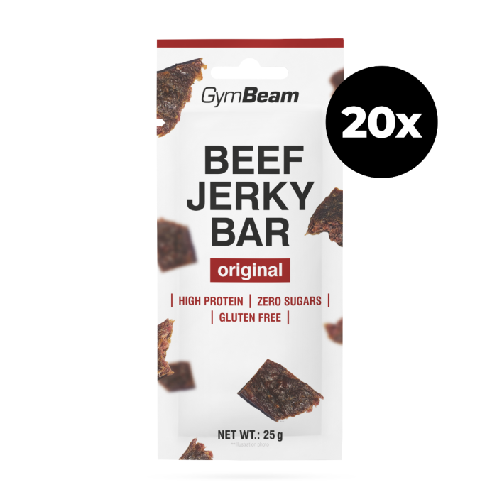 Beef Jerky Bar - GymBeam 25 g - korenistá príchuť