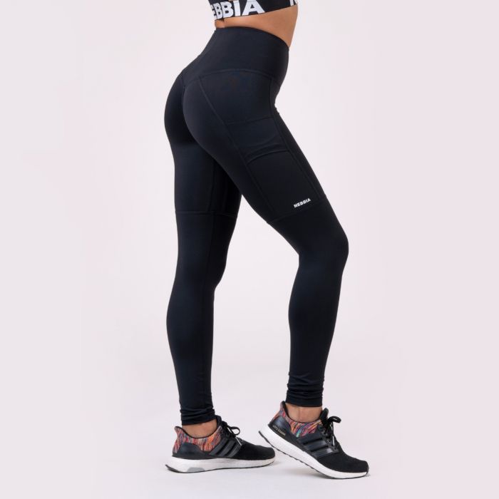 Women's leggings High Waist Fit&Smart Black- NEBBIA