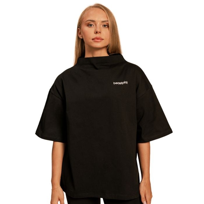 Dámske tričko Oversized Bliss Black - BeastPink M
