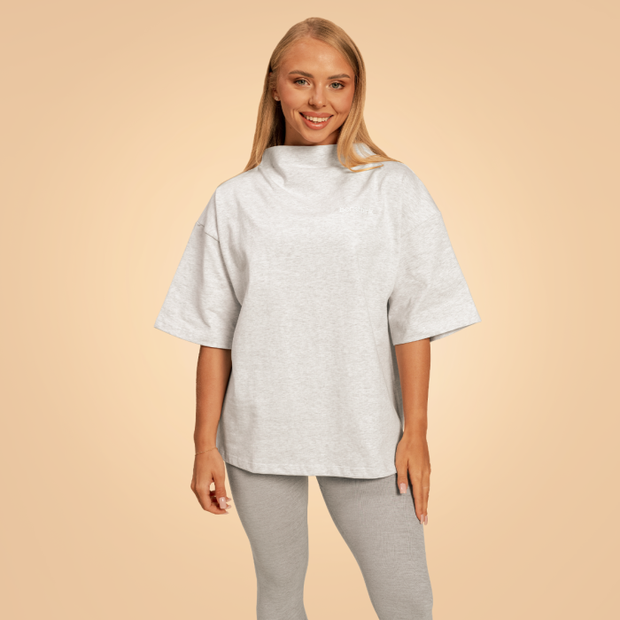Dámske tričko Oversized Bliss Grey - BeastPink M