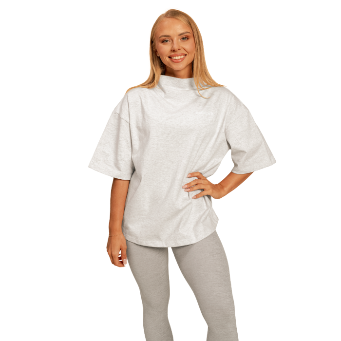 Dámske tričko Oversized Bliss Grey - BeastPink M