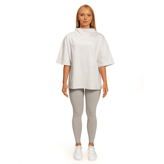Dámske tričko Oversized Bliss Grey - BeastPink M