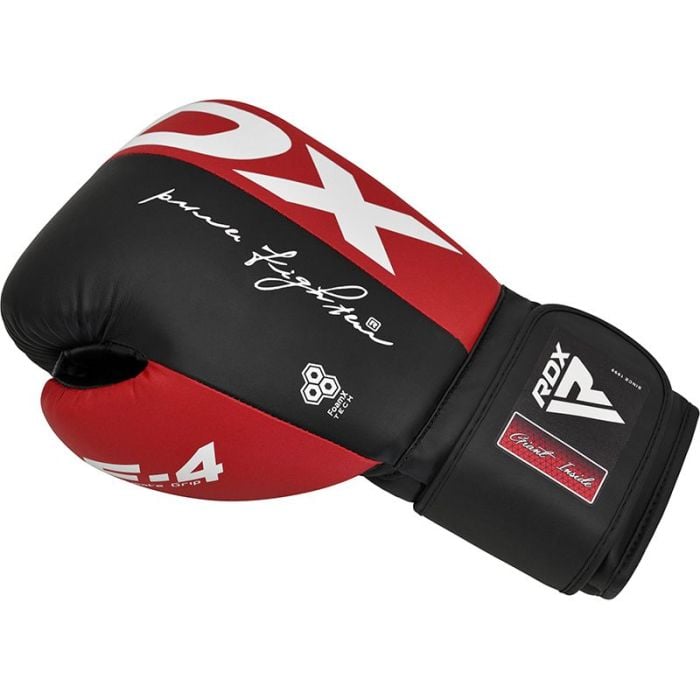 Boxerské rukavice F4 HOOK & LOOP Red - RDX 12 OZ
