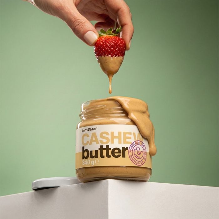 Kešu maslo - GymBeam 340 g - jemný