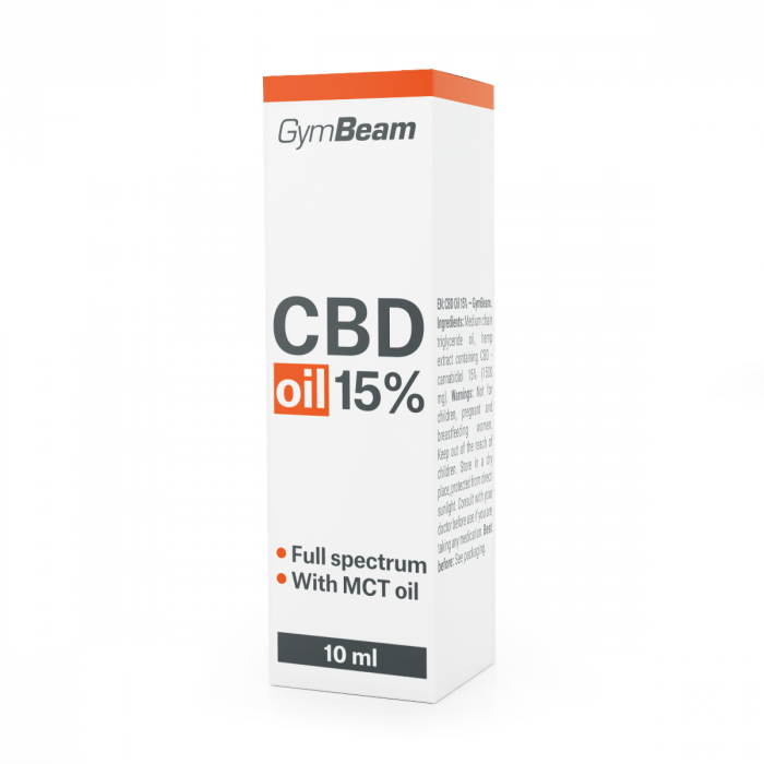 CBD olej 15% 10 ml - GymBeam 10 ml