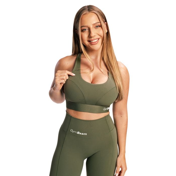 Športová podprsenka Combat Olive Grey - GymBeam M