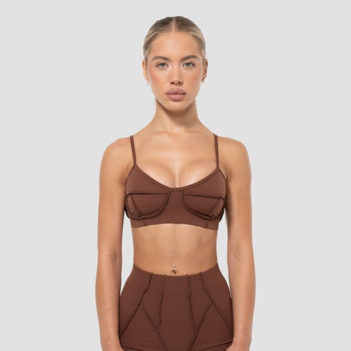 GymBeam Športová podprsenka Cosmo Brown  M