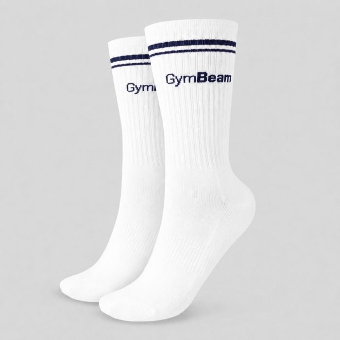 GymBeam Ponožky Crew White  XL