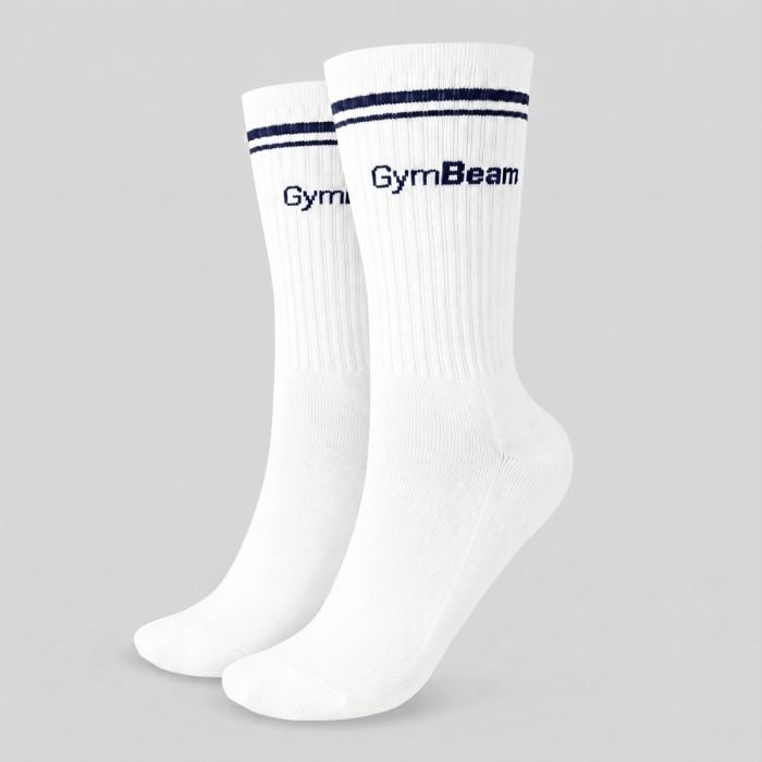 GymBeam Ponožky Crew White  M