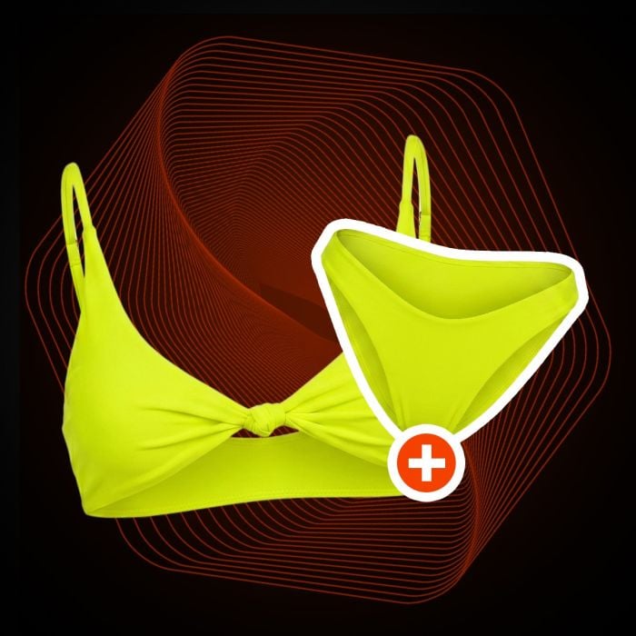GymBeam Vrchný diel plaviek CURACAO Lime  XSXS