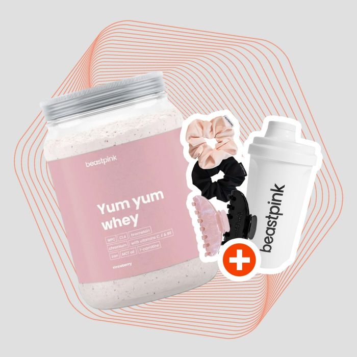 Proteín Yum Yum Whey - BeastPink 1000 g - vanilková zmrzlina