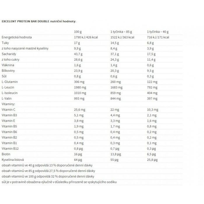 Proteínová tyčinka Excelent 85 g - Nutrend 85 g - vanilka ananás