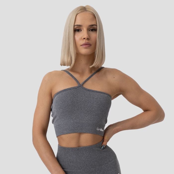 GymBeam Športová podprsenka Halter FLO Grey  XLXL