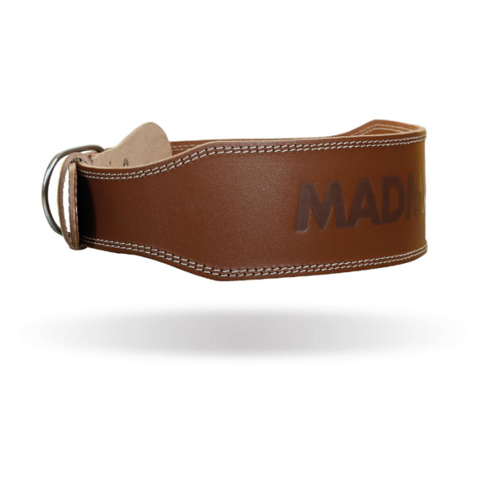 Fitness opasok Full Leather Chocolate Brown - MADMAX