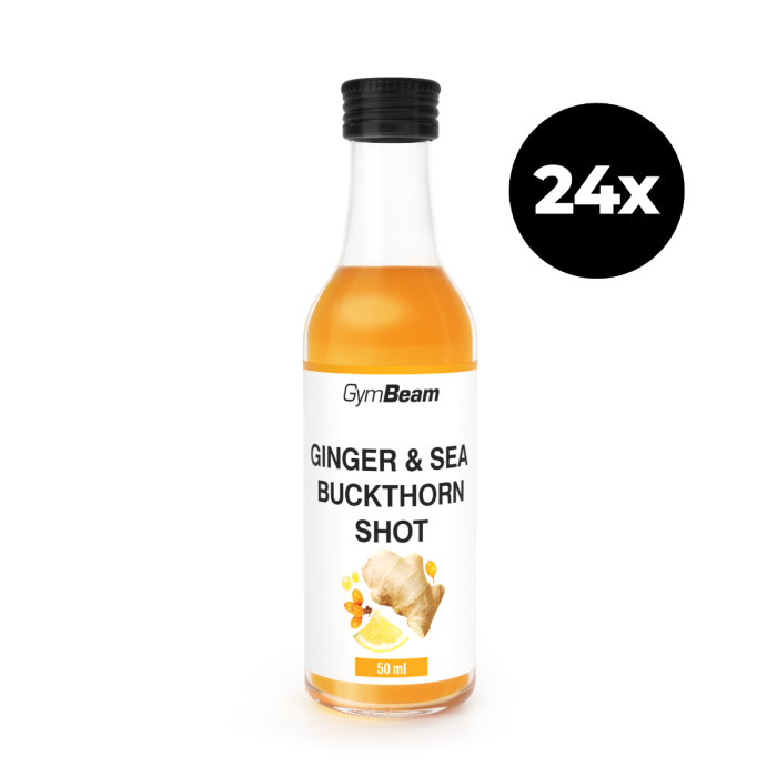 Zázvorový shot s rakytníkom - GymBeam 50 ml