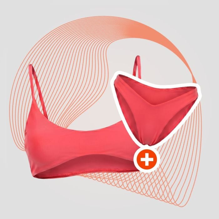 GymBeam Vrchný diel plaviek HAWAII Red  L