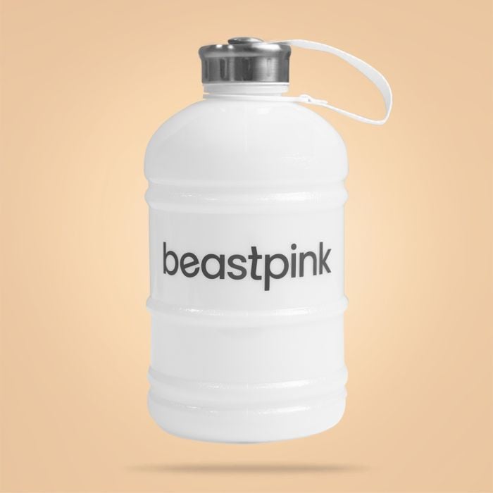 GymBeam Fľaša Hydrator 1,89 l White - BeastPink