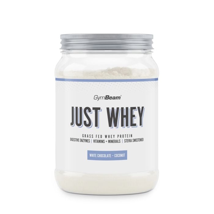 GymBeam Just Whey biela čokoláda kokos