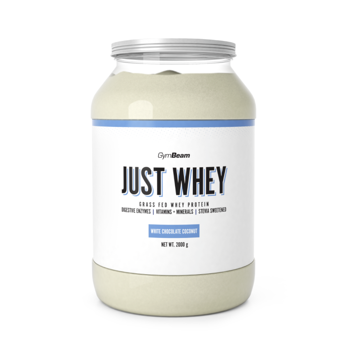 GymBeam Just Whey biela čokoláda kokos