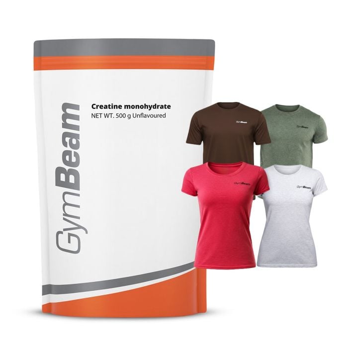 100 % Kreatín monohydrát - GymBeam 500 g - bez príchute - 01