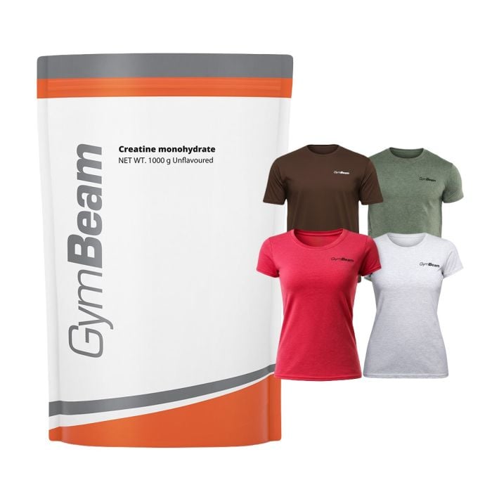 100 % Kreatín monohydrát - GymBeam 500 g - bez príchute - 01