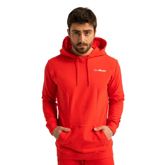 Mikina Limitless Hoodie Hot Red  - GymBeam L