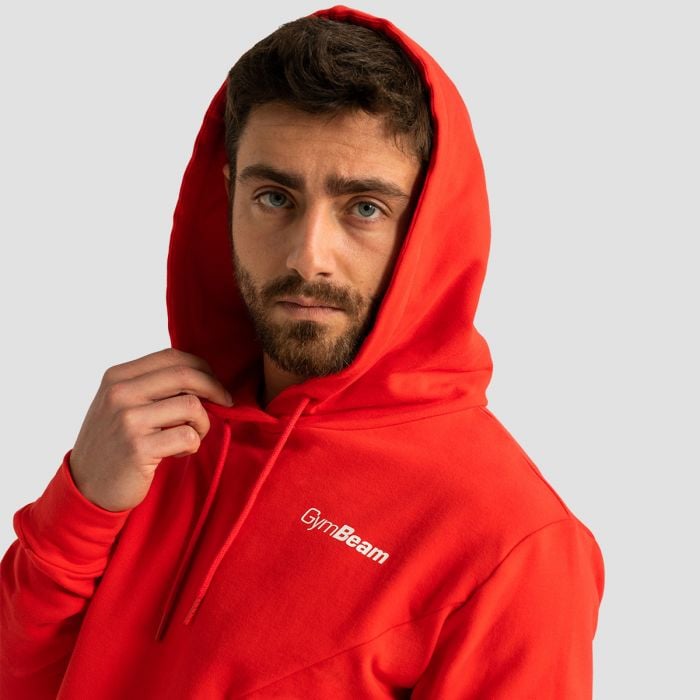 Mikina Limitless Hoodie Hot Red  - GymBeam L