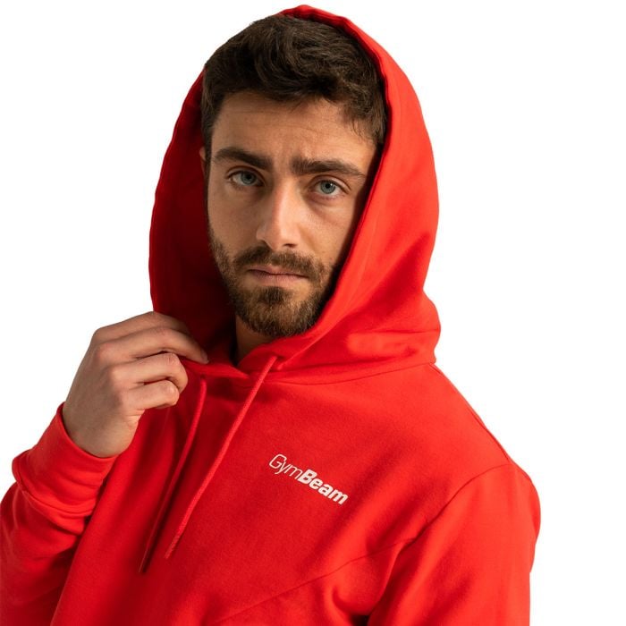 Mikina Limitless Hoodie Hot Red  - GymBeam L