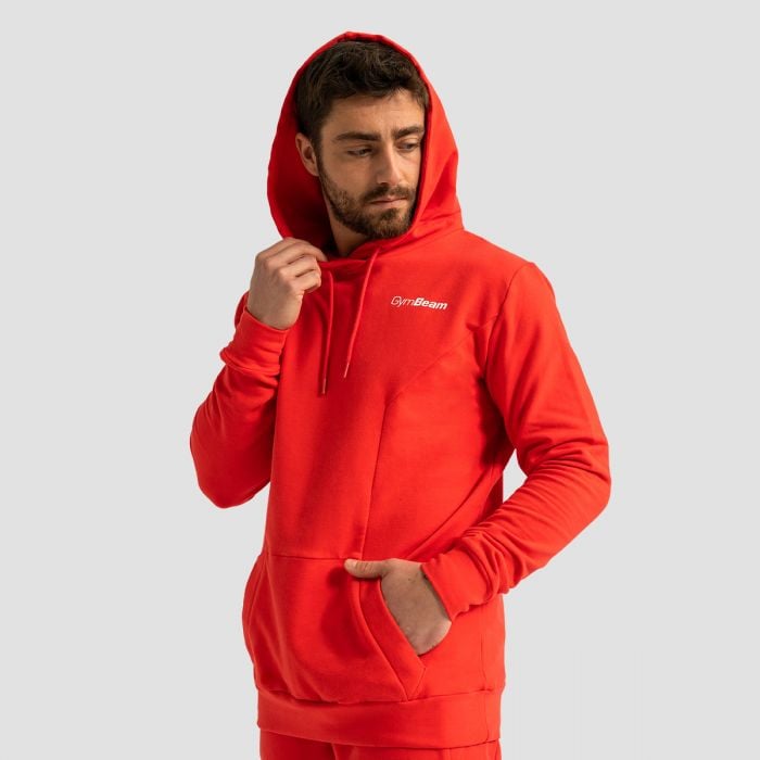 Mikina Limitless Hoodie Hot Red  - GymBeam L